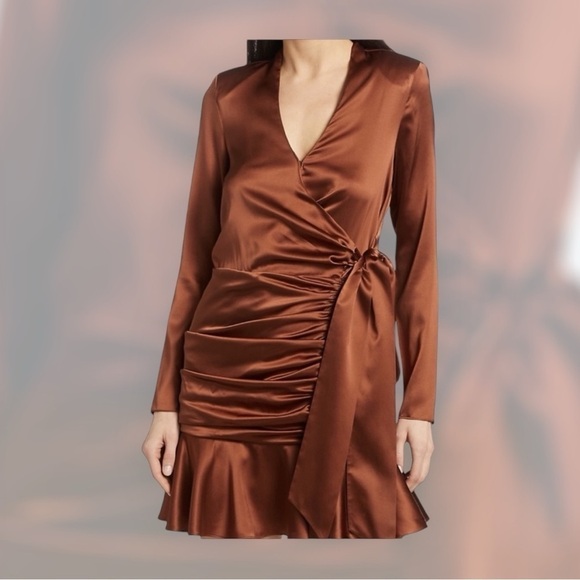 Veronica Beard Agatha Dress in Cognac - Picture 5 of 7
